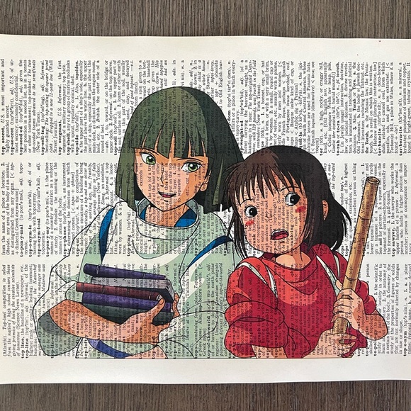 Spirited Away (Movie) Themed Dictionary Prints - Set of 6 - Picture 7 of 7